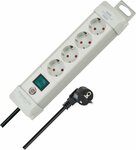 Stekkerdoos 4-voudig lichtgrijs 1,8m h05vv-f 3g1,5