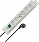 Stekkerdoos 6-voudig lichtgrijs 3m h05vv-f 3g1,5