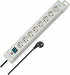 Stekkerdoos 8-voudig lichtgrijs 3m h05vv-f 3g1,5