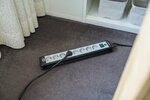 Stekkerdoos 8-voudig zwart lichtgrijs 3m h05vv-f 3g1,5