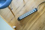 Stekkerdoos 8-voudig zwart lichtgrijs 5m h05vv-f 3g1,5