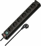 Stekkerdoos 6-voudig zwart 3m h05vv-f 3g1,5
