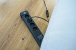 60.000a stekkerdoos met overspanningsbeveiliging 4-voudig zwart 1,8m h05vv-f 3g1,5