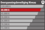 60.000a stekkerdoos met overspanningsbeveiliging 6-voudig zwart 3m h05vv-f 3g1,5