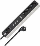 Connect wifi stekkerdoos 4-voudig wit zwart 1,5m h05vv-f3g1.5