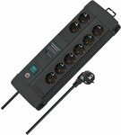 60.000 a stekkerdoos met overspanningsbeveiliging 8-voudig duo zwart 3m h05vv-f 3g1,5