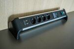 60.000a overspanningsbeveiligings contactdoosstrip met usb-laadfunctie 4-voudig 1,8m h05vv-f 3g1.5