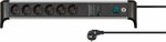 60.000a overspanningsbeveiligings contactdoosstrip 6-voudig 1,8m h05vv-f 3g1.5