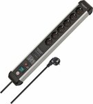 60.000a stekkerdoos met overspanningsbeveiliging 6-voudig 3m h05vv-f 3g1,5