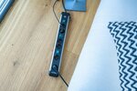 Stekkerdoos 6-voudig 3m h05vv-f 3g1,5 de stopcontacten zijn schakelbaar per 2