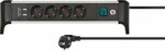 Stekkerdoos met usb-laadfunctie 4-voudig 1,8 m h05vv-f 3g1.5