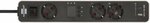 Stekkerdoos met 3 contactdozen met afteltimer, 1x usb a, 1x usb c, wit zwart, 1,5m h05vv-f 3g1,5