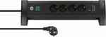 Tekkerdoos 4-voudig zwart met usb c pd 30w en usb a 18w, 1,8 m h05vv-f3g1,5