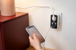 Digitale afteltimer met USB A en USB C wit zwart