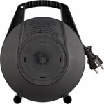 kabelhaspel 4-voudig zwart lichtgrijs 5m H05VV-F 3G1,5