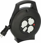 kabelhaspel VL2-X 3-voudig met USB zwaart 10m H05VV-F 3G1,5