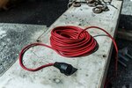 Verlengsnoer voor bouwplaatsen IP44 25m H07RN-F 3G1,5 rood