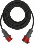 verlengsnoer IP44 25m zwart H07RN-F 5G2,5 5-polig 400V 16A
