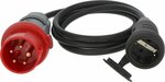 Adapterkabel CEE IP44 1,5m zwart H07RN-F 3G1,5 CEE-stekker 400V 16A