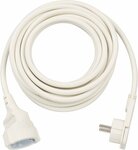 Kwaliteits kunststof verlengsnoer met platte stekker 5m H05VV-F3G1,5 wit