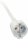 Kwaliteits kunststof verlengsnoer met platte stekker 10m H05VV-F3G1,5 wit