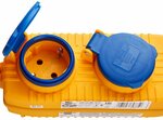 Bouwplaatsen-kabel IP54 met contactdozenblok 5m zwart H07RN-F 3G1,5