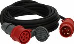 verlengkabel IP44 met faseomvormer 10m zwart H07RN-F 5G2,5 CEE 400V 16A