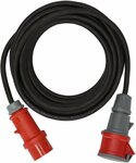 verlengkabel IP44 met faseomvormer 25m zwart H07RN-F 5G2,5 CEE 400V 16A