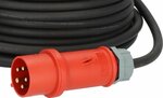 verlengkabel IP44 met faseomvormer 25m zwart H07RN-F 5G4,0 CEE 400V 32A