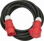 verlengsnoer IP44 25m zwart H07RN-F 5G6,0 5-polig