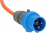 Adapterkabel camping maritime IP44 1,5m oranje H07RN-F 3G2,5 Beveiligingsstekker, CEE-koppeling 230V 16A