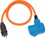 Adapterkabel CEE IP44 voor camping en maritieme doeleinden 1,5m oranje H07RN-F 3G2,5 Beveiligingsstekker, haakse koppeling CEE 230V 16A