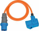 CEE verlengsnoer IP44 voor Camping Maritime 1,5m oranje H07RN-F 3G2,5 CEE-stekker, haakse koppeling 230V 16A