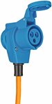 CEE verlengsnoer IP44 voor Camping Maritime 25m oranje H07RN-F 3G2,5 CEE-stekker, haakse koppeling 230V 16A
