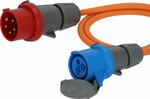 Camping maritieme adapterkabel IP44 1,5m oranje H07RN-F 3G2.5 CEE-stekker 400V 16A, CEE-koppeling 230V 16A