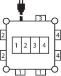 Compacte rubberen stroomverdeler BSV 3 32 2 IP44 2m H07RN-F 5G4,0 - 2xCEE16A, 1xCEE 32A, 4x230V