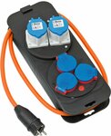 Camping stroomstation 2xCEE230V 16A, 3x230V 1,5m H07RN-F3G2.5 met beschermcontact