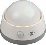 LED-nachtlicht NLB 02 BS met batterij met infrarood bewegingsmelder en drukschakelaar 2 LED 6 lm 3x AA (inclusief)