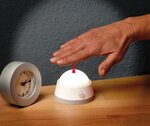 LED-nachtlicht NLB 02 BS met batterij met infrarood bewegingsmelder en drukschakelaar 2 LED 6 lm 3x AA (inclusief)