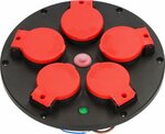 Professional Stopcontactinzet montageplaat 5-voudig, IP44, thermostaat met wachtstandaanduiding