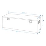 Gereedschapskist aluminium voor aanhangwagen 1450 x 520 x H460 mm