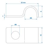 Kabelklem 8 mm x10 stuks