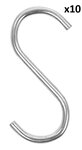 S-haak diameter 4mm 6cm x10 stuks