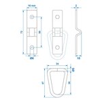 Sjoroog tweedelig 72 x 16 mm