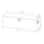 Gereedschapskist aluminium voor aanhangwagen 1240 x 400 x H380 mm