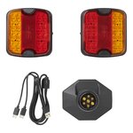 Aanhangerverlichtingsset LED met magneten draadloos (Bluetooth) 7-polig
