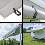 Zonwering voorzijde voor dak- en wandluifels 380 x 200 cm
