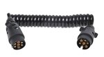 Spiraalkabel 3M met 2x stekker 7-polig PVC