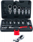 Set insteek-ratelringsleutels en bitset 6 - 20 mm 27-dlg