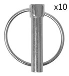 Borgpen 10mm met ring x10 stuks